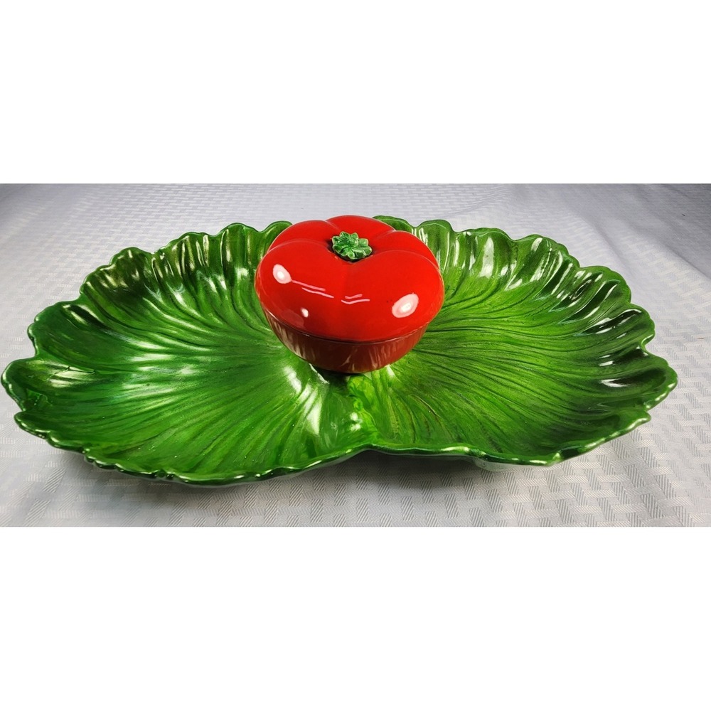Vintage Lettuce Tomato Vegetable Serving Dish Maddux Of Calif Brad Keeler Style